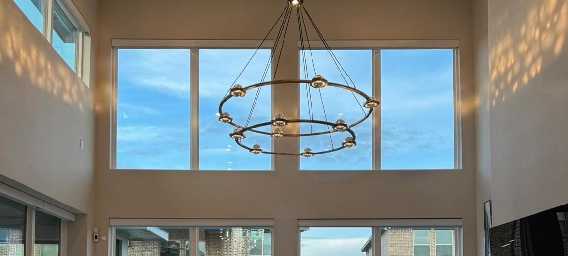 Custom Villa Chandelier Project in Sugar Land, Texas