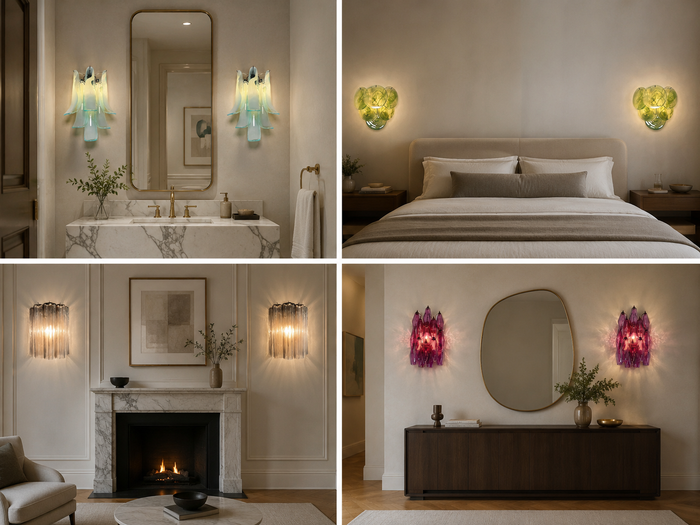 Murano Wall Sconce Height and Placement Guide: Bathroom, Hallway, Bedroom, and Pairs