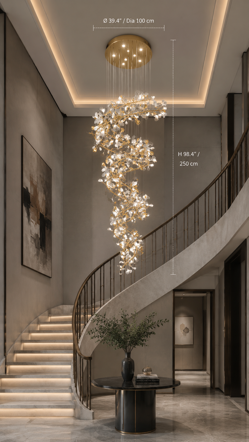 Staircase Chandelier Size Guide: Height, Scale & Drop Length