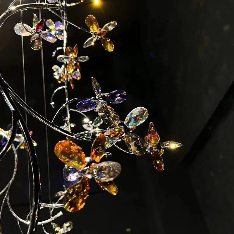 Luxury Branch Flower Crystal Chandelier for High Ceilings product image