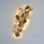 Gold Leaf Handmade Branch Wall Sconce by Bling Lighting Studio