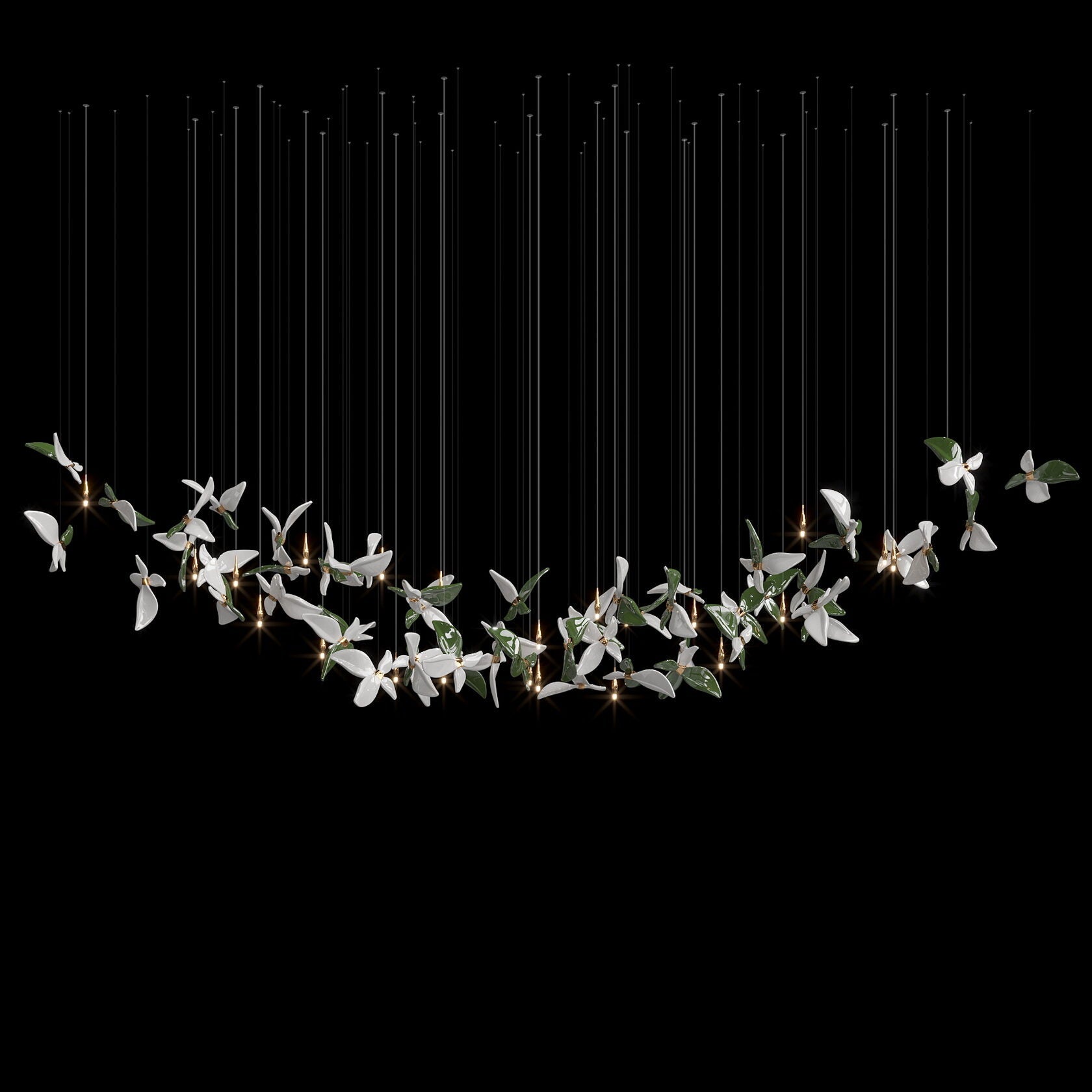 Smoke Butterfly Flight Chandelier
