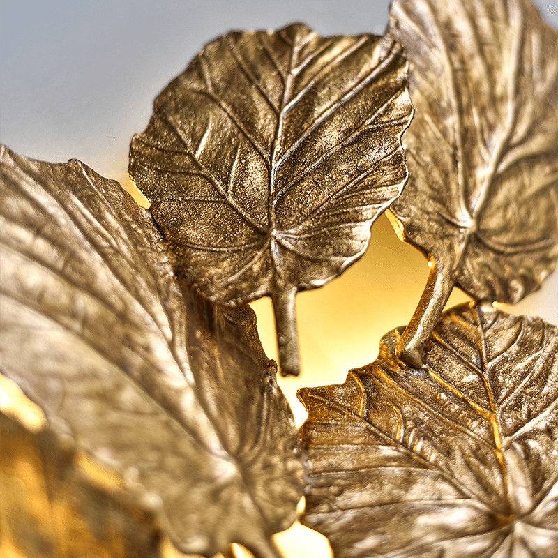 Gold Leaf Handmade Branch Wall Sconce by Bling Lighting Studio