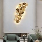 Gold Leaf Handmade Branch Wall Sconce by Bling Lighting Studio