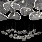 Bubble Glass Pebble Cascade Chandelier