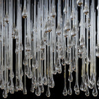 Crystal Teardrop Tube Rain Chandelier