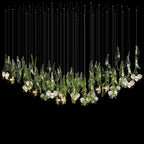 Green Orchid Cascade Chandelier