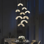 Rainbow Modern Rock Crystal Staircase Chandelier by Bling Lighting Studio