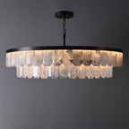 Rolantis Double Rock Crystal Chandelier by Bling Lighting Studio