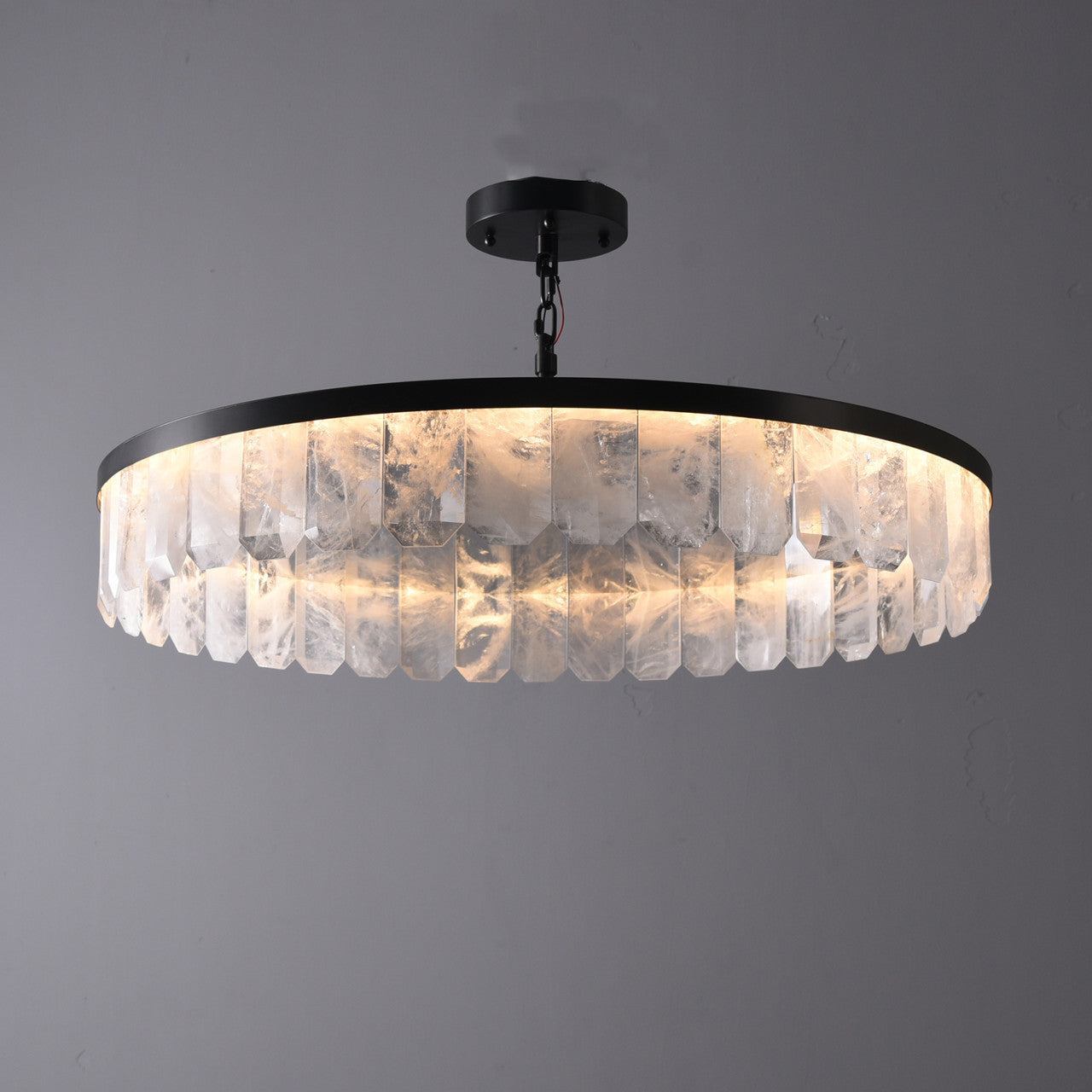 Rolantis Rock Crystal Pendant 32.7" by Bling Lighting Studio