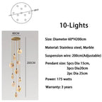 Moonshade Alabaster Disc Stairwell Lighting Chandelier