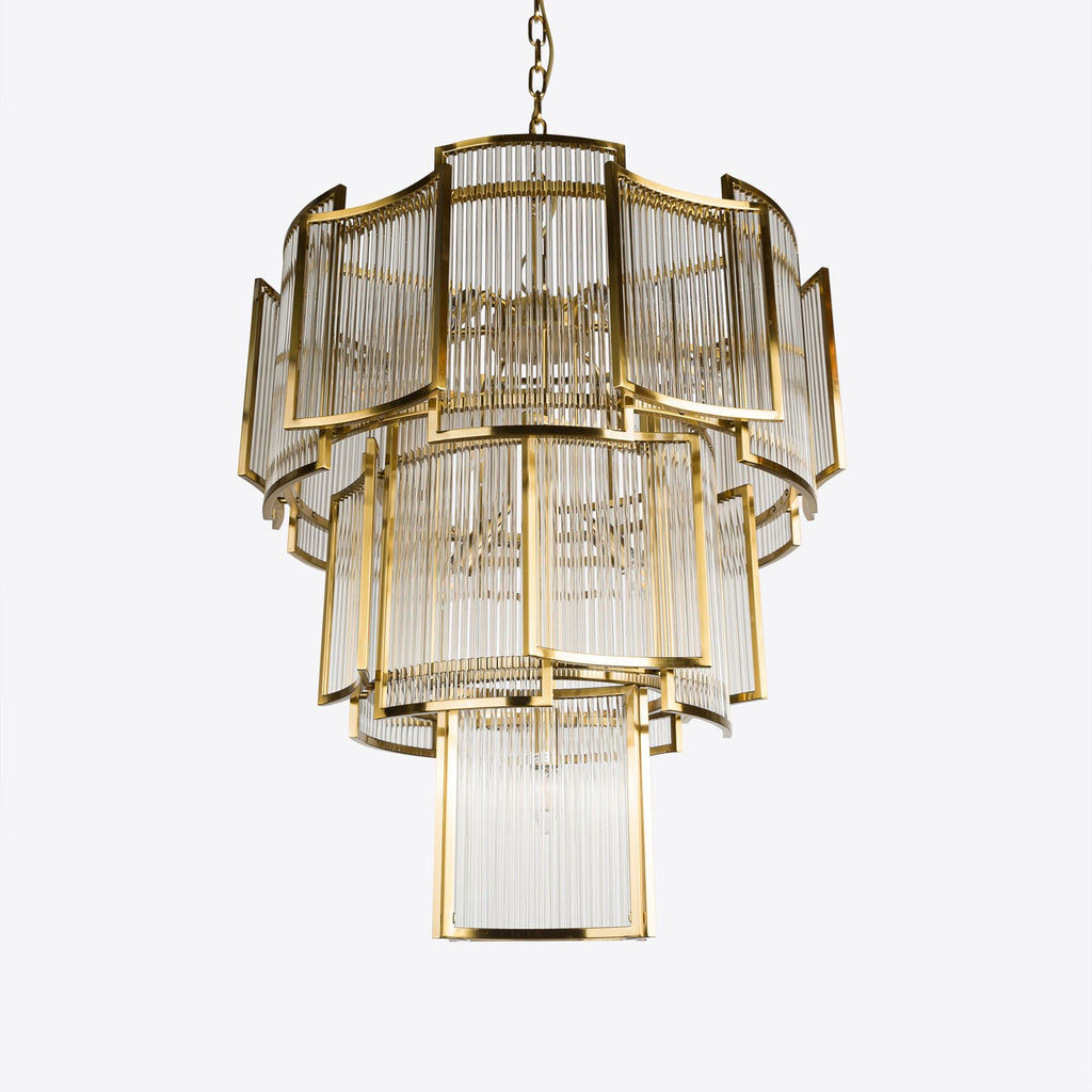 Brass Monte Carlo Grande Chandelier 26.8"