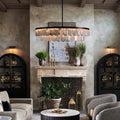 Rolantis Double Rock Crystal Chandelier by Bling Lighting Studio
