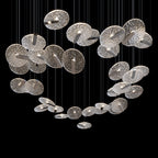 Silver Disc Halo Chandelier