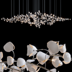 Gold Square Link Chandelier