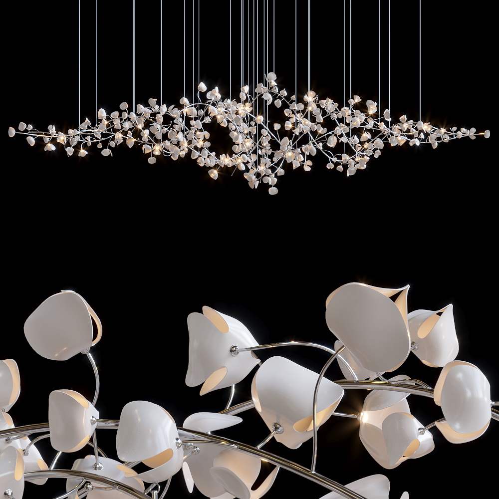 Gold Square Link Chandelier
