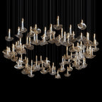 Smoke Glass Bell Cluster Chandelier