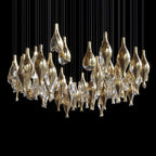 Silver Glass Pod Cascade Chandelier