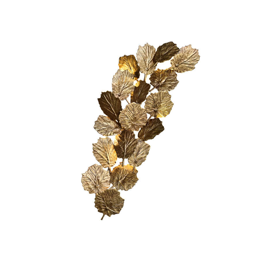 Gold Leaf Handmade Branch Wall Sconce by Bling Lighting Studio