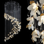 White Gold Daisy Field Chandelier