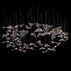 Smoke Manta Cluster Chandelier