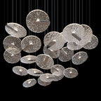 Silver Disc Halo Chandelier