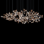 Silver Ribbon Rain Chandelier