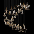 Smoke Glass Bell Cluster Chandelier