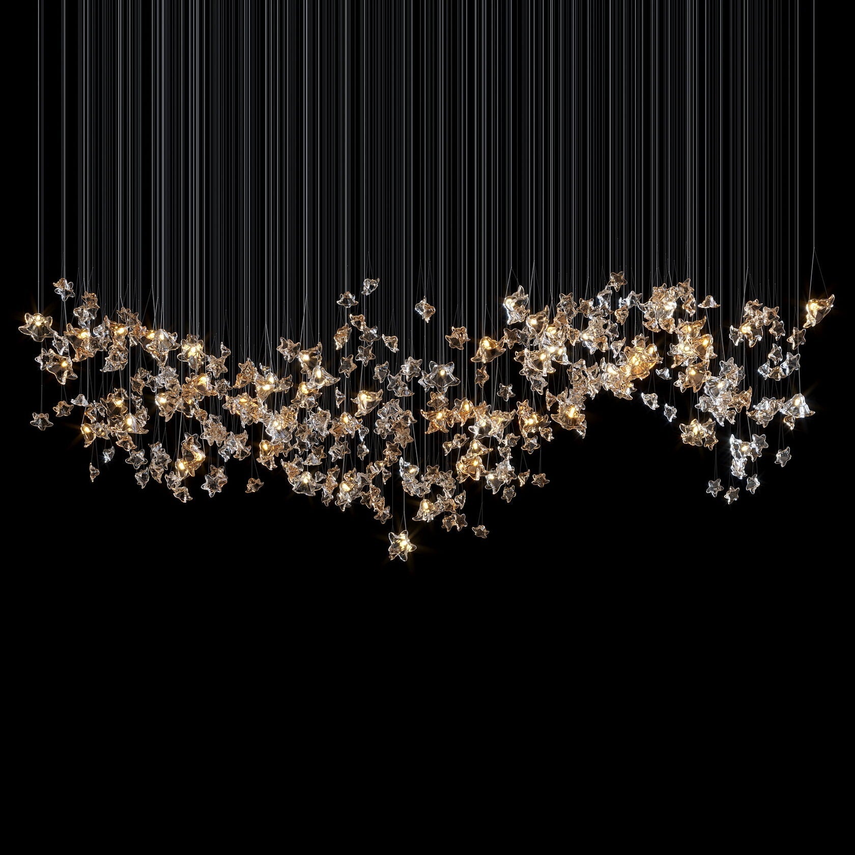 Crystal Star Scatter Chandelier