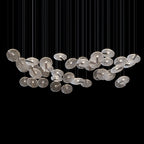 Silver Disc Halo Chandelier