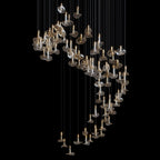 Smoke Glass Bell Cluster Chandelier