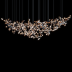 Silver Ribbon Rain Chandelier