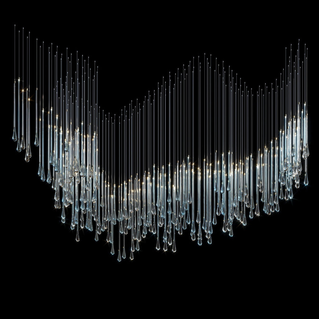 Crystal Tube Rain Chandelier