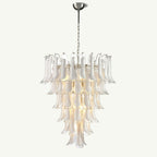 Luna Chandelier White Handblown Glass