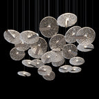 Silver Disc Halo Chandelier