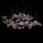 Smoke Manta Cluster Chandelier
