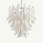 Luna Chandelier White Small Handblown Glass