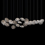 Silver Disc Halo Chandelier