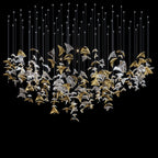 Gold Crystal Bird Flock Chandelier