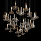 Smoke Glass Bell Cluster Chandelier