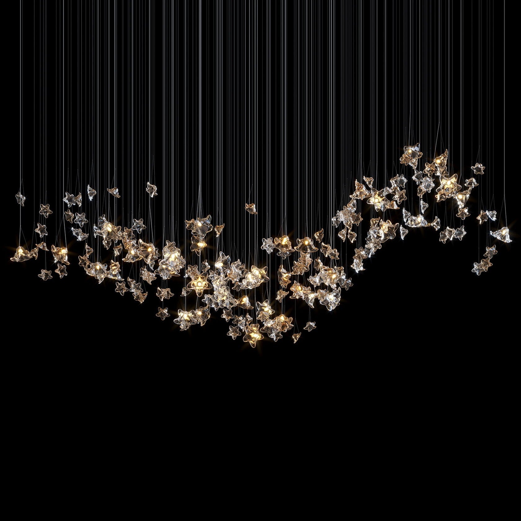 Crystal Star Scatter Chandelier