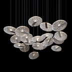 Silver Disc Halo Chandelier
