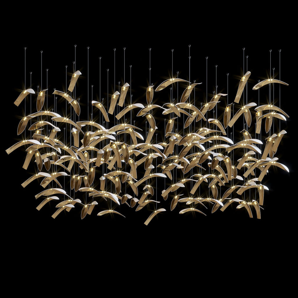Gold Wing Flight Chandelier