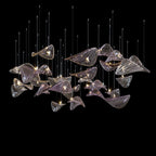 Smoke Manta Cluster Chandelier