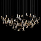 Smoke Glass Bell Cluster Chandelier