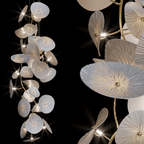 White Disc Garland Chandelier
