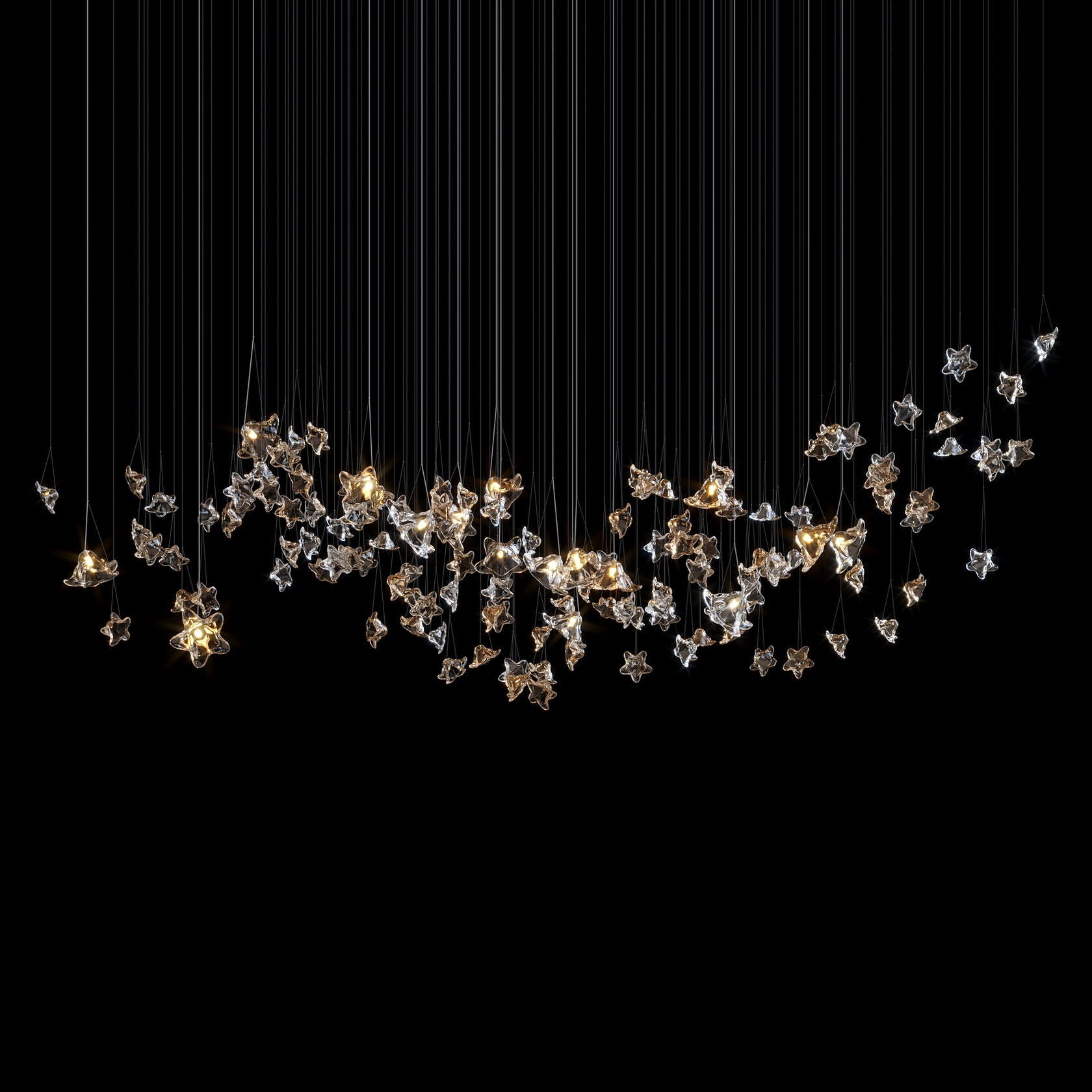 Crystal Star Scatter Chandelier