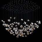 Aqua Faceted Ribbon Chandelier