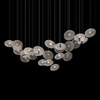 Silver Disc Halo Chandelier