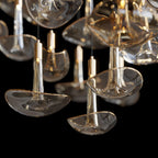 Smoke Glass Bell Cluster Chandelier
